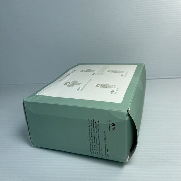 Blue Mello Blue Fluffy Sherpa Baby Swaddle Wrap 22" x 11" NEW in box Gift Ready - Picture 7 of 11